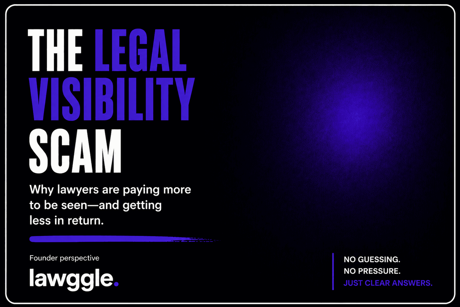 The Legal Visibility Scam: Why Lawyers are Paying to be Invisible