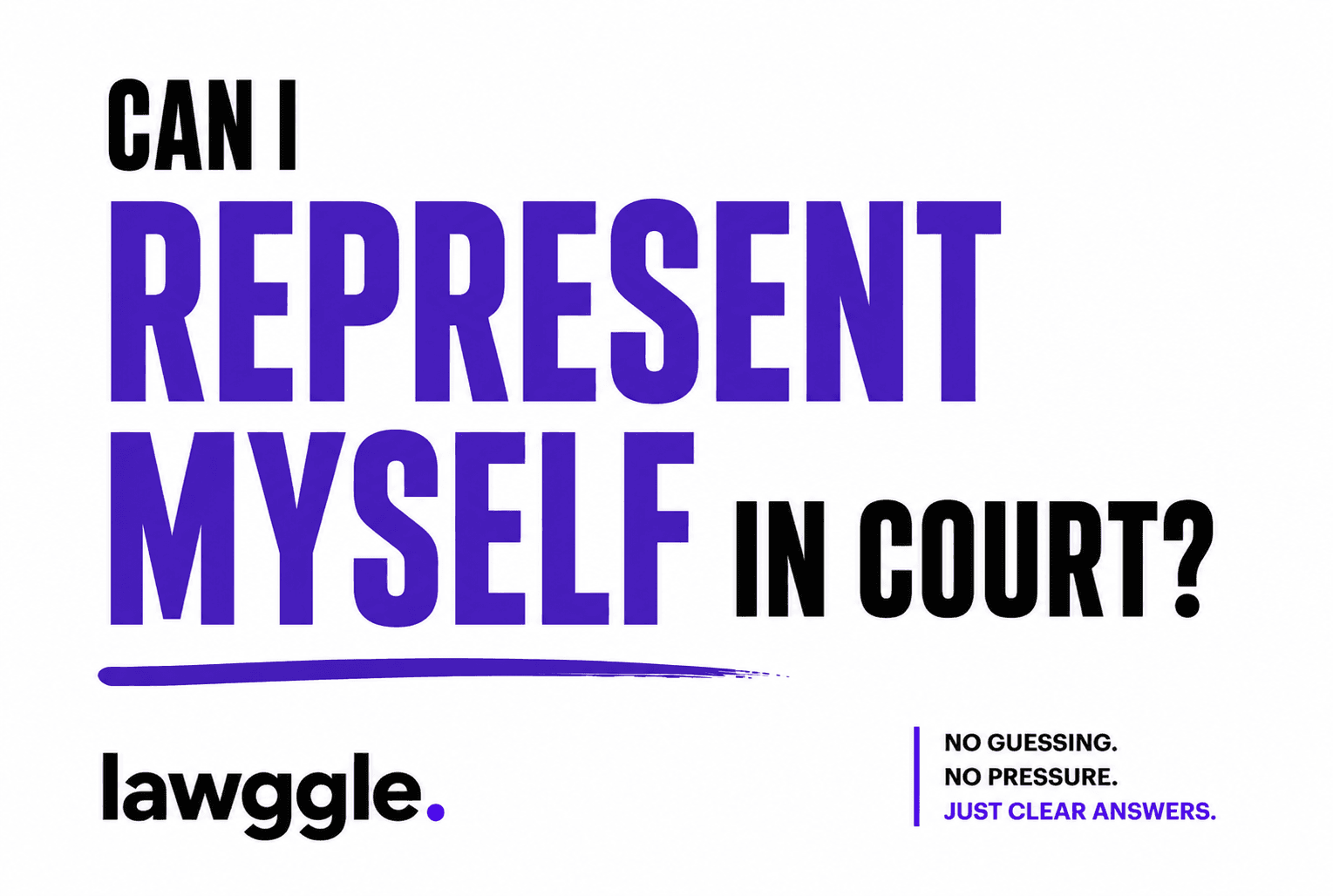 Can I Represent Myself In Court?