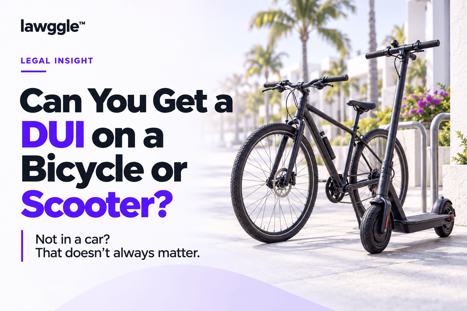 Can you get a DUI on a bicycle or scooter in Florida?